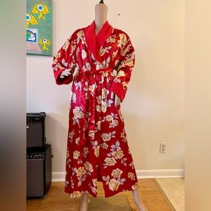 Luxurious Red Silky Robe size M/L